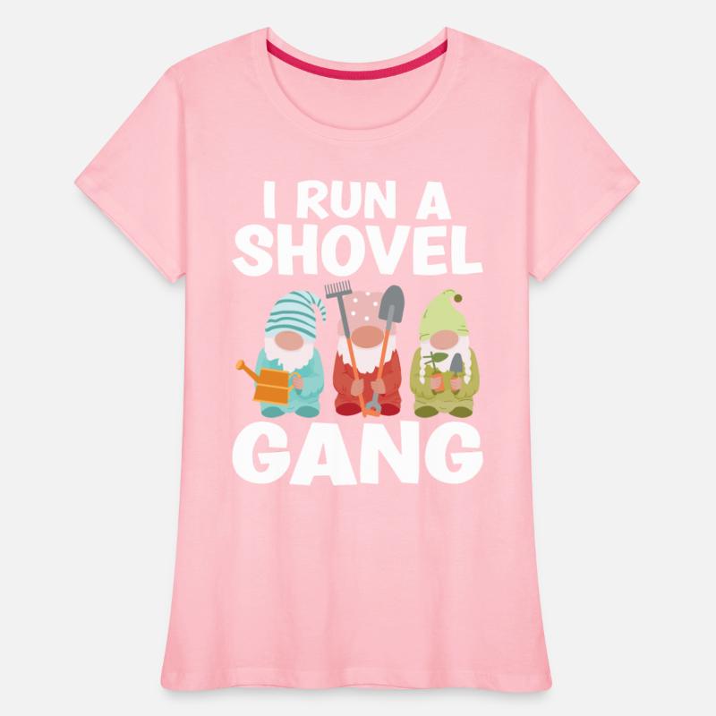 Funny Garden Gnome I run a shovel gang