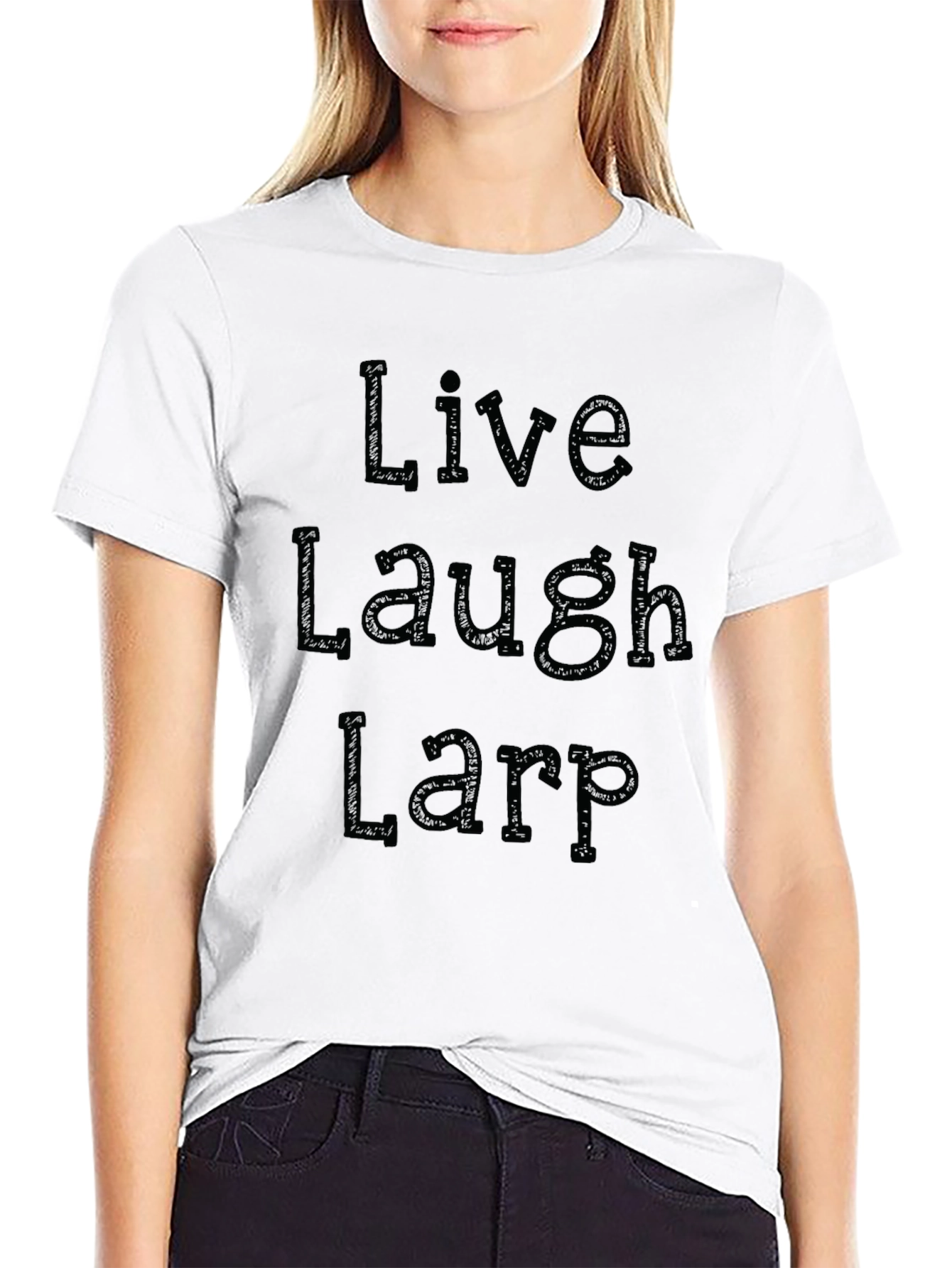 Live Laugh Larp Black Graphic Tee