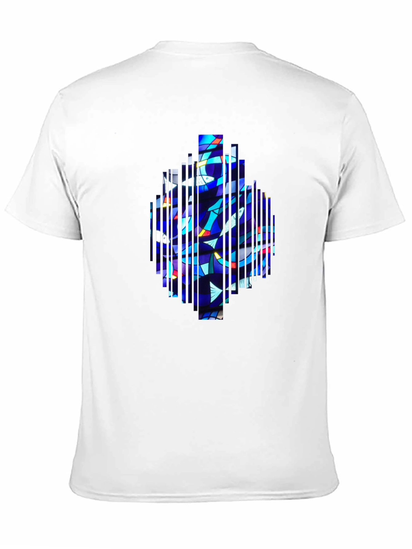Abstract Stained Glass Graphic Tee - Modern Art Shirt