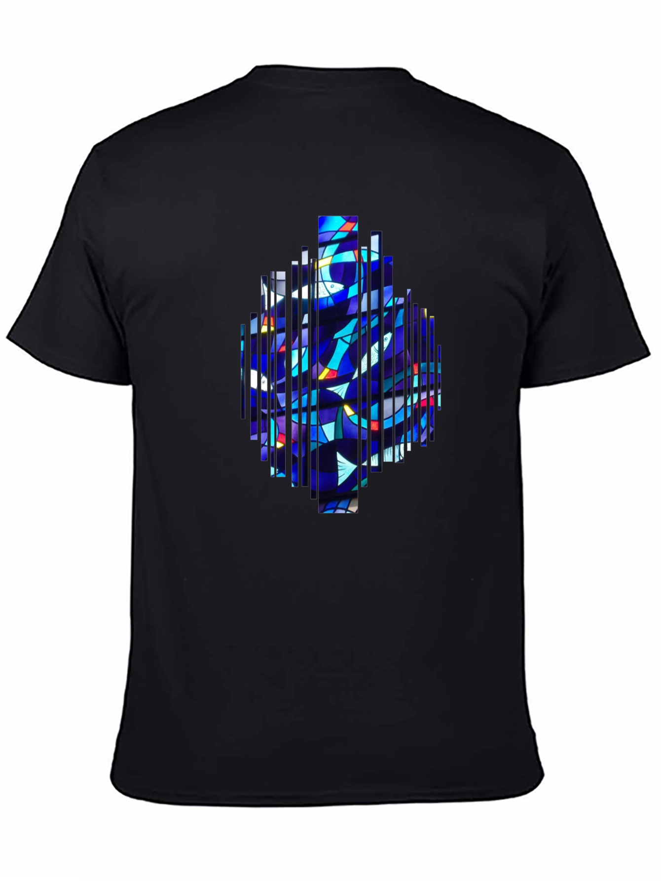 Abstract Stained Glass Graphic Tee - Modern Art Shirt