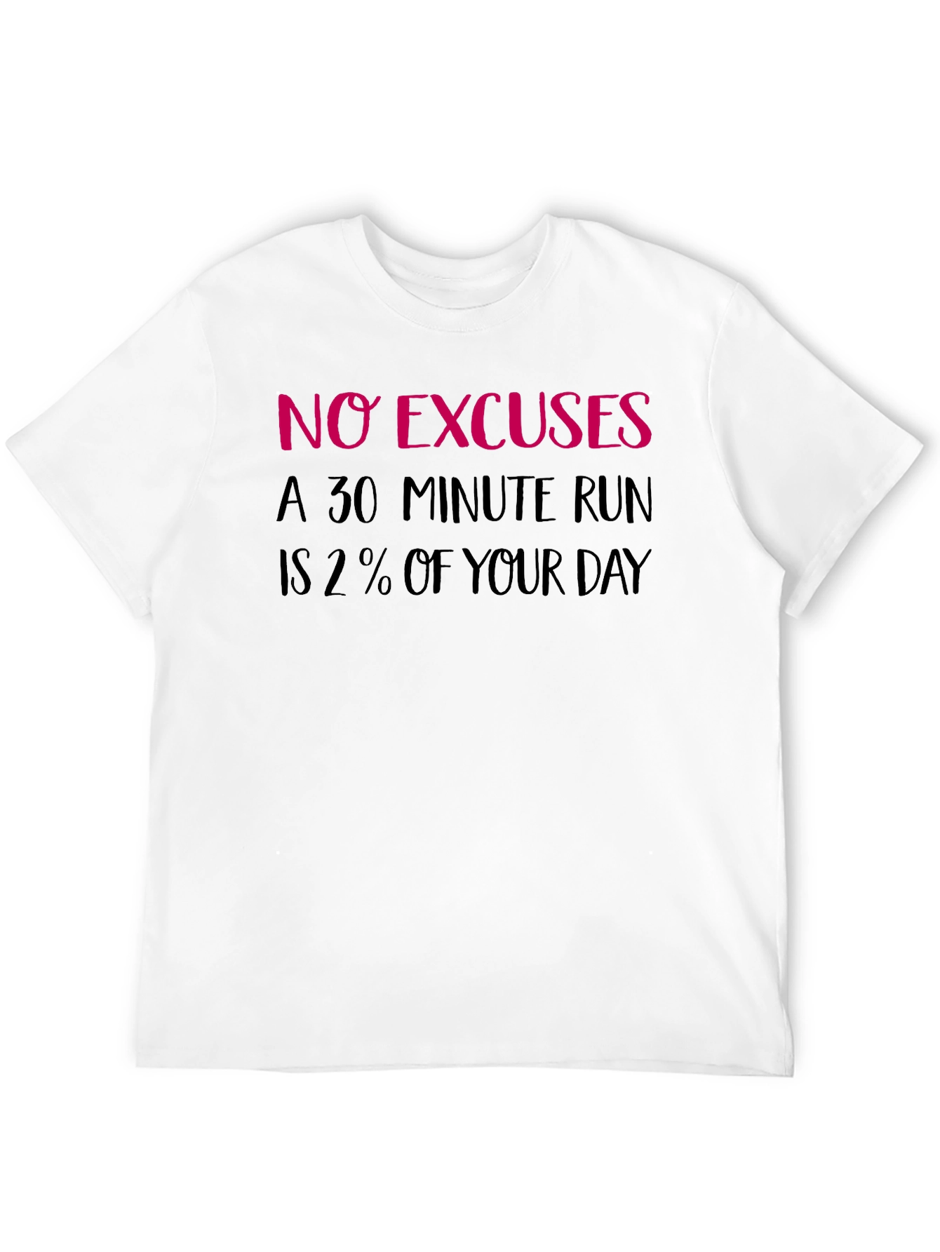 No Excuses Run Black T-Shirt