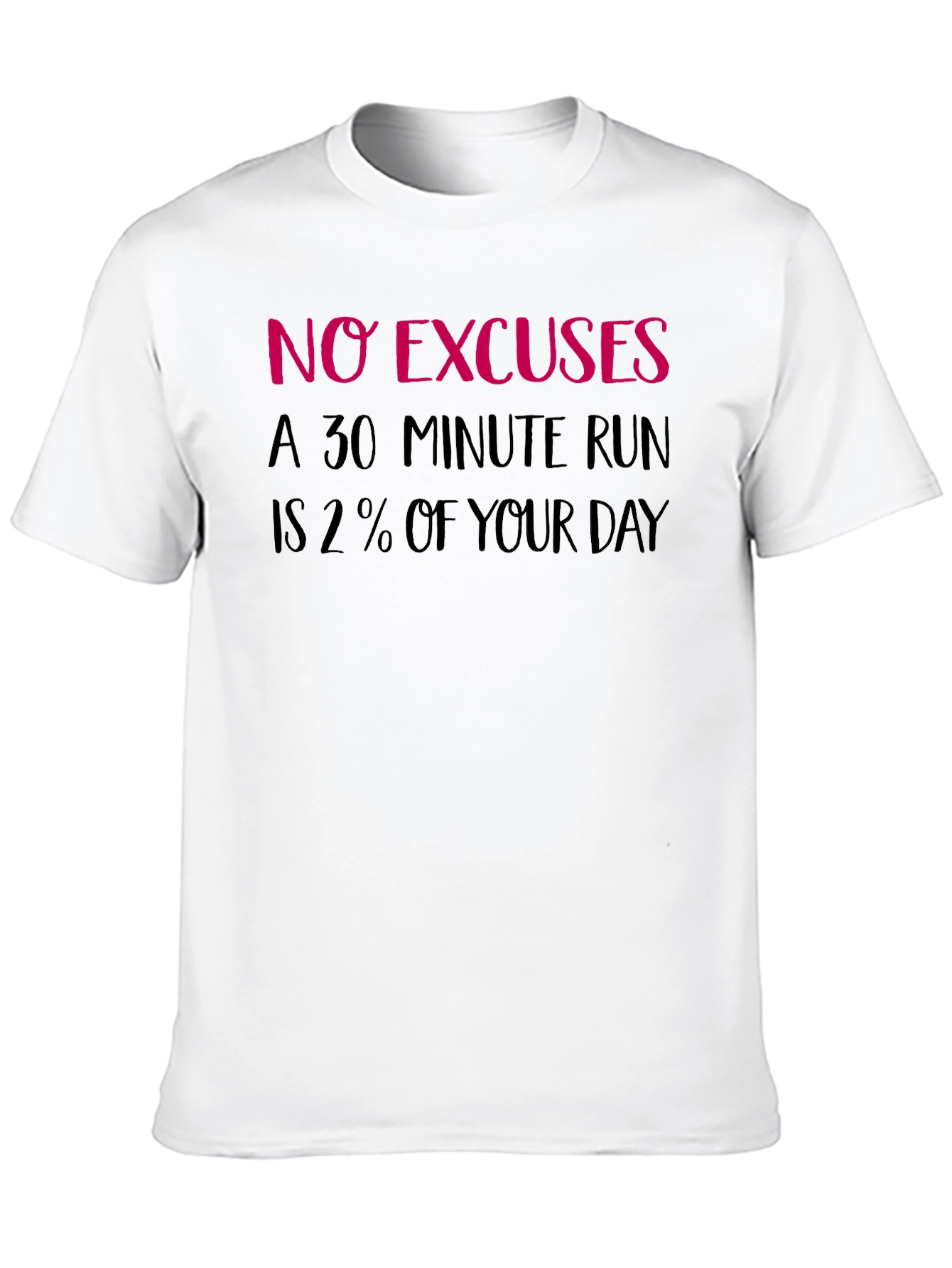 No Excuses Run Black T-Shirt