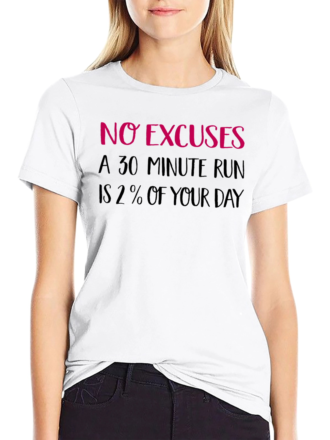 No Excuses Run Black T-Shirt
