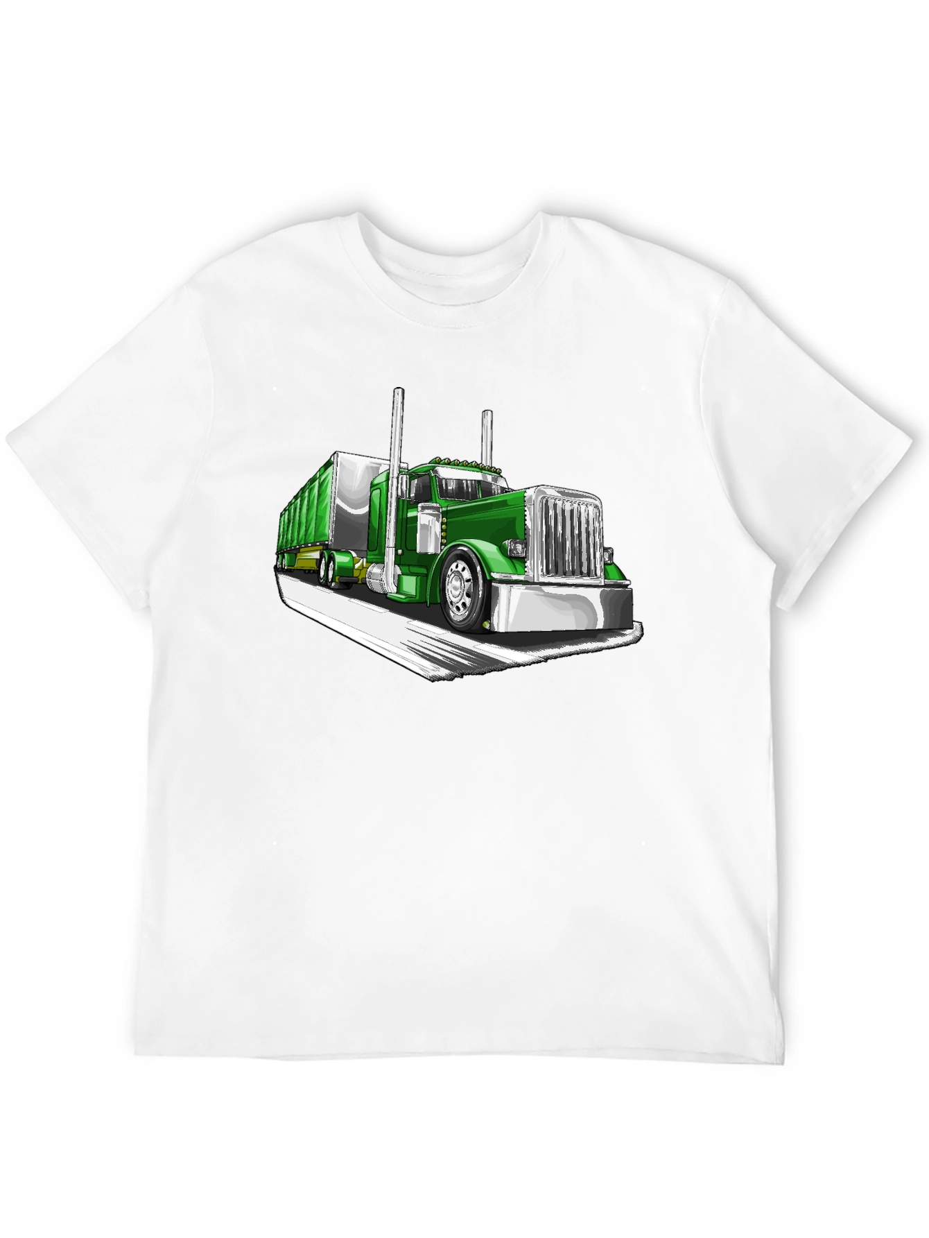 Green Truck Graphic Tee - Cool Car Shirt