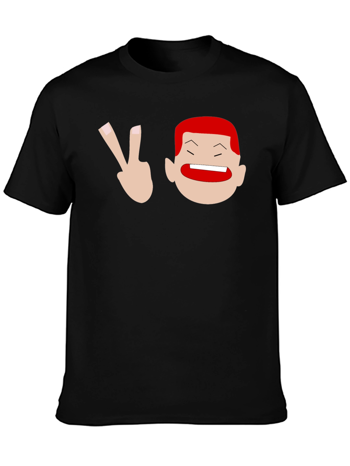 Funny Cartoon Graphic Black T-Shirt