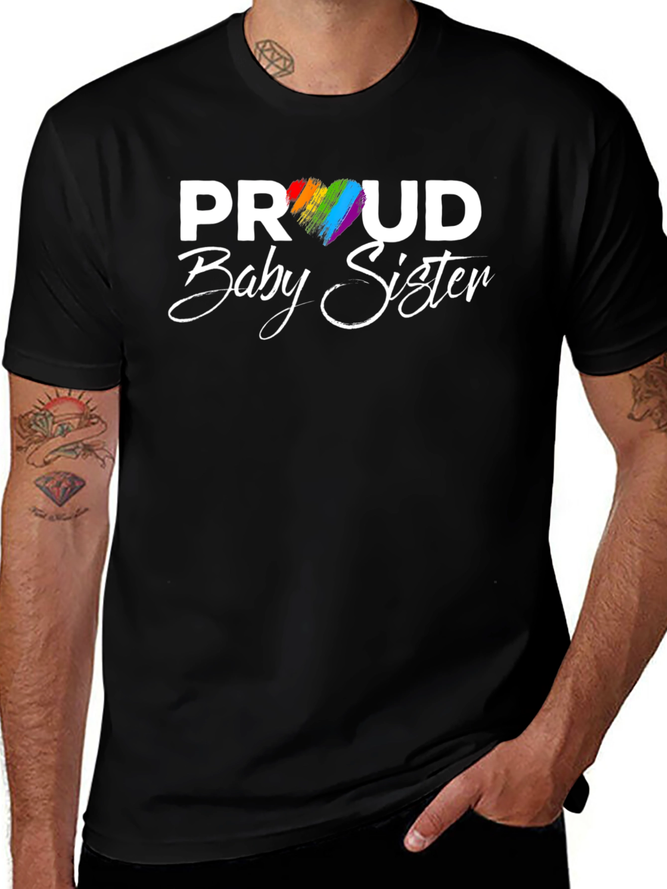 Proud Baby Sister LGBTQ+ T-Shirt