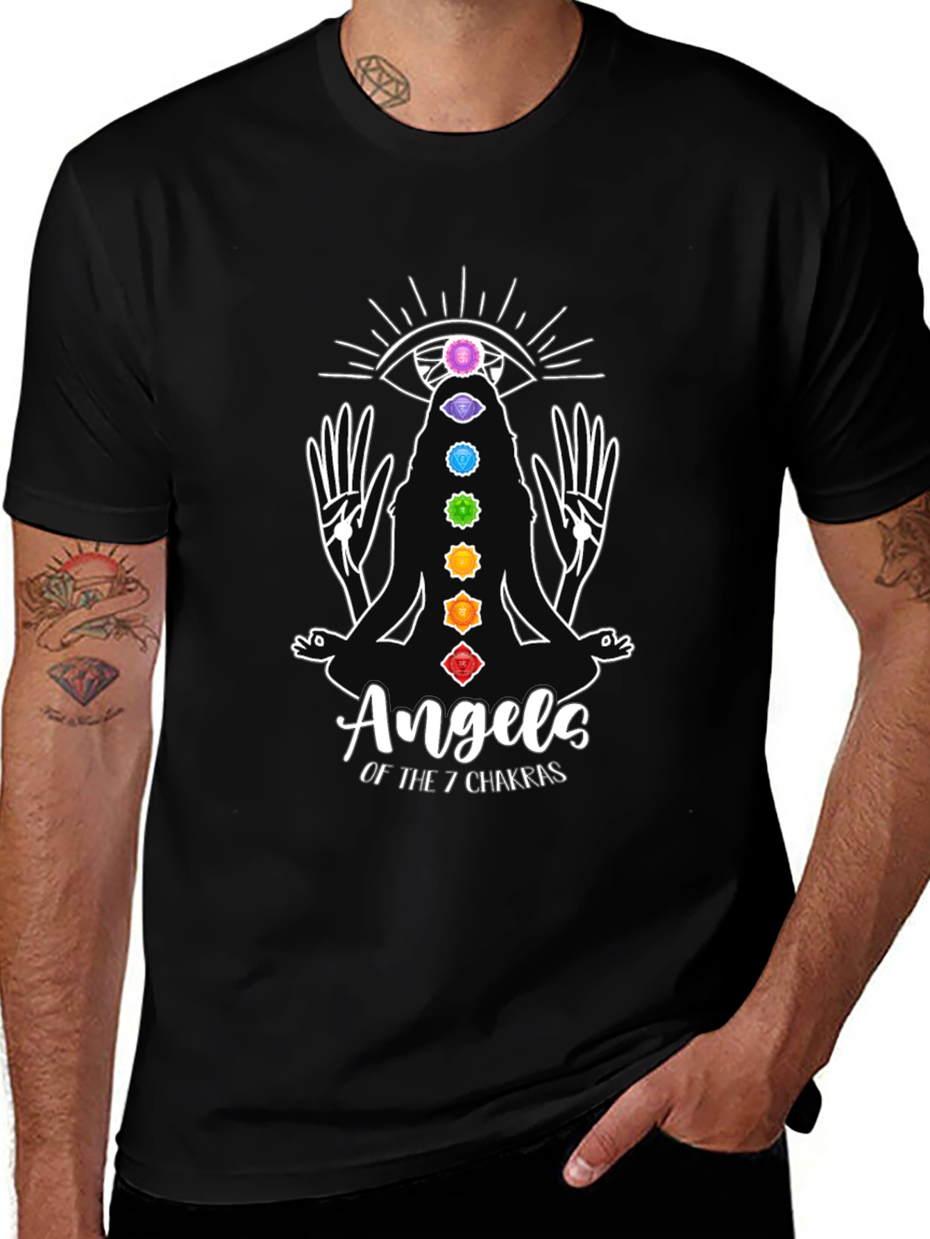 Angels of the 7 Chakras Graphic T-Shirt