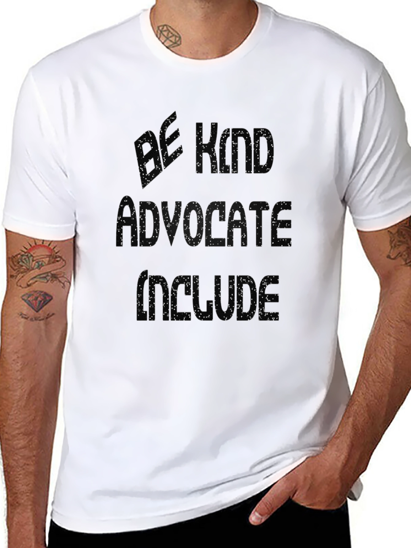 Be Nice Advocate Inside Black Graphic Tee