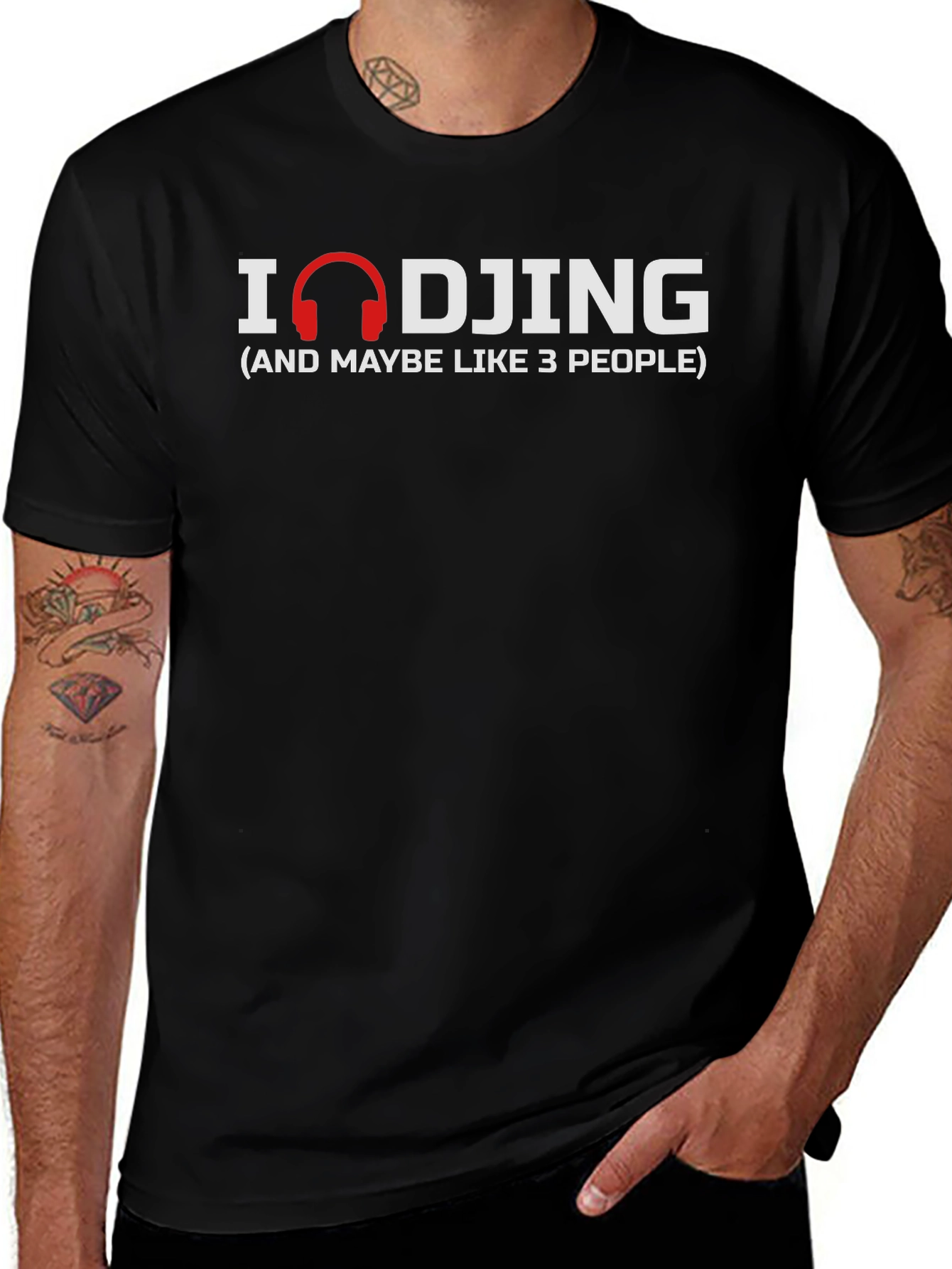 I Love DJing Funny Graphic Tee