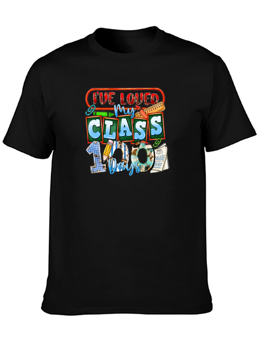100 Days of School Black T-Shirt