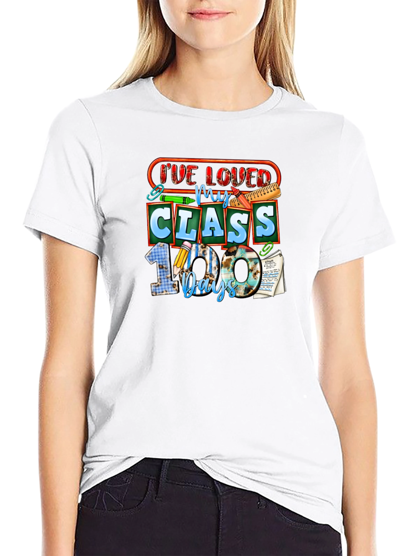 100 Days of School Black T-Shirt