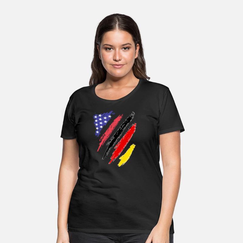 German American Patriot Heart Flag Stripes