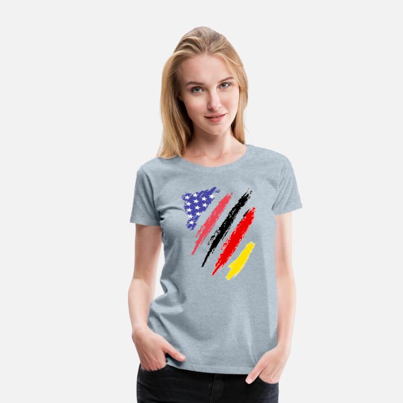 German American Patriot Heart Flag Stripes