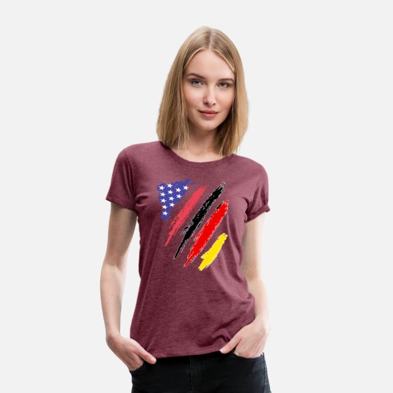 German American Patriot Heart Flag Stripes