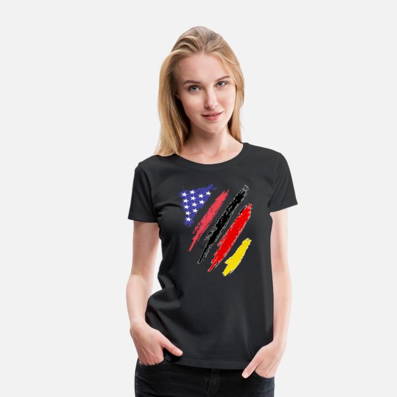 German American Patriot Heart Flag Stripes