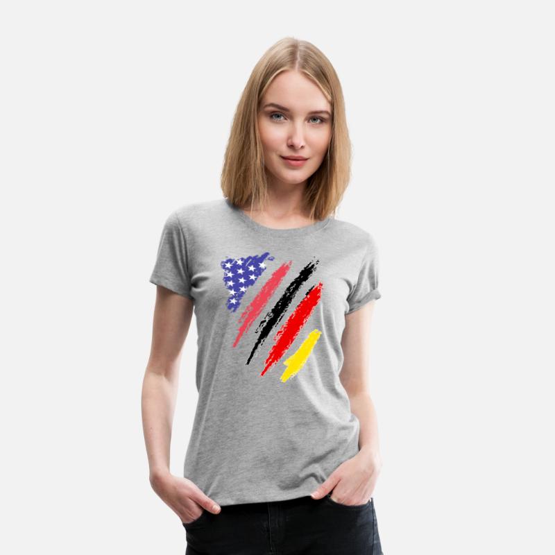 German American Patriot Heart Flag Stripes