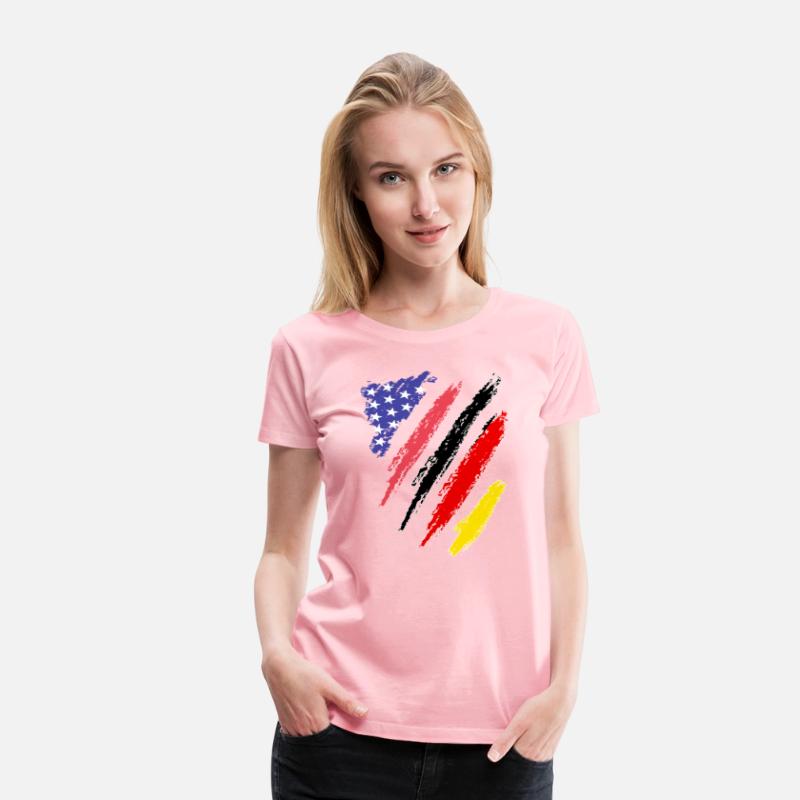 German American Patriot Heart Flag Stripes