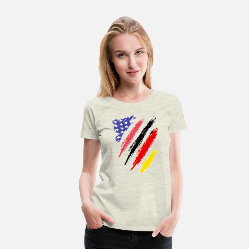 German American Patriot Heart Flag Stripes