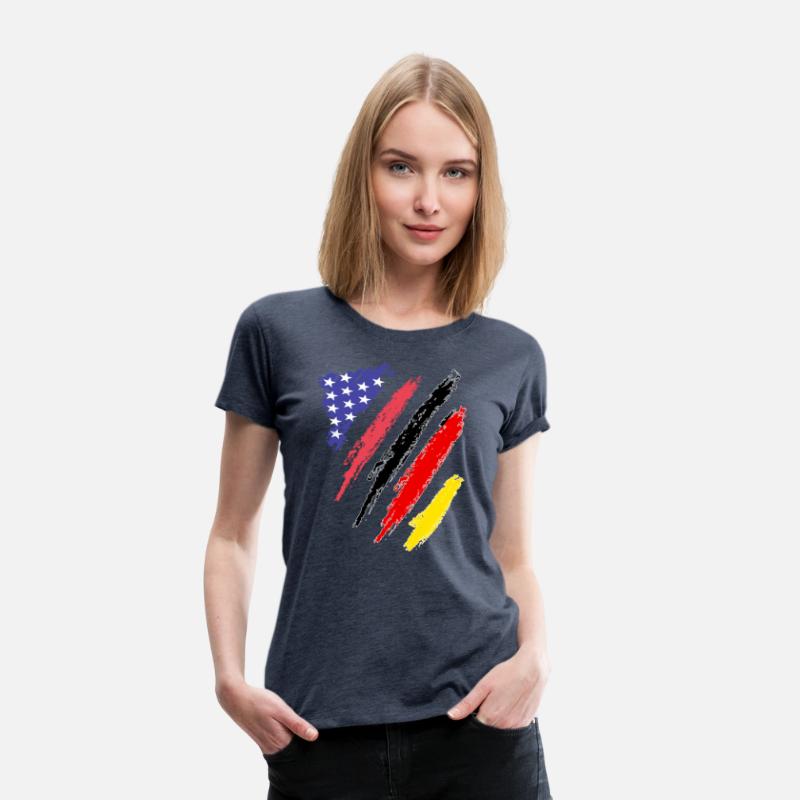 German American Patriot Heart Flag Stripes