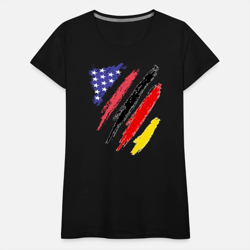 German American Patriot Heart Flag Stripes