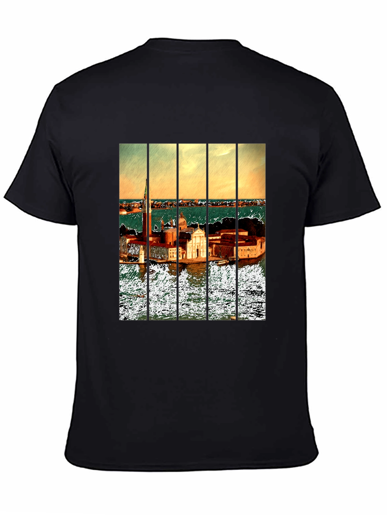 Venice T-Shirt: Artistic Cityscape Tee for Men