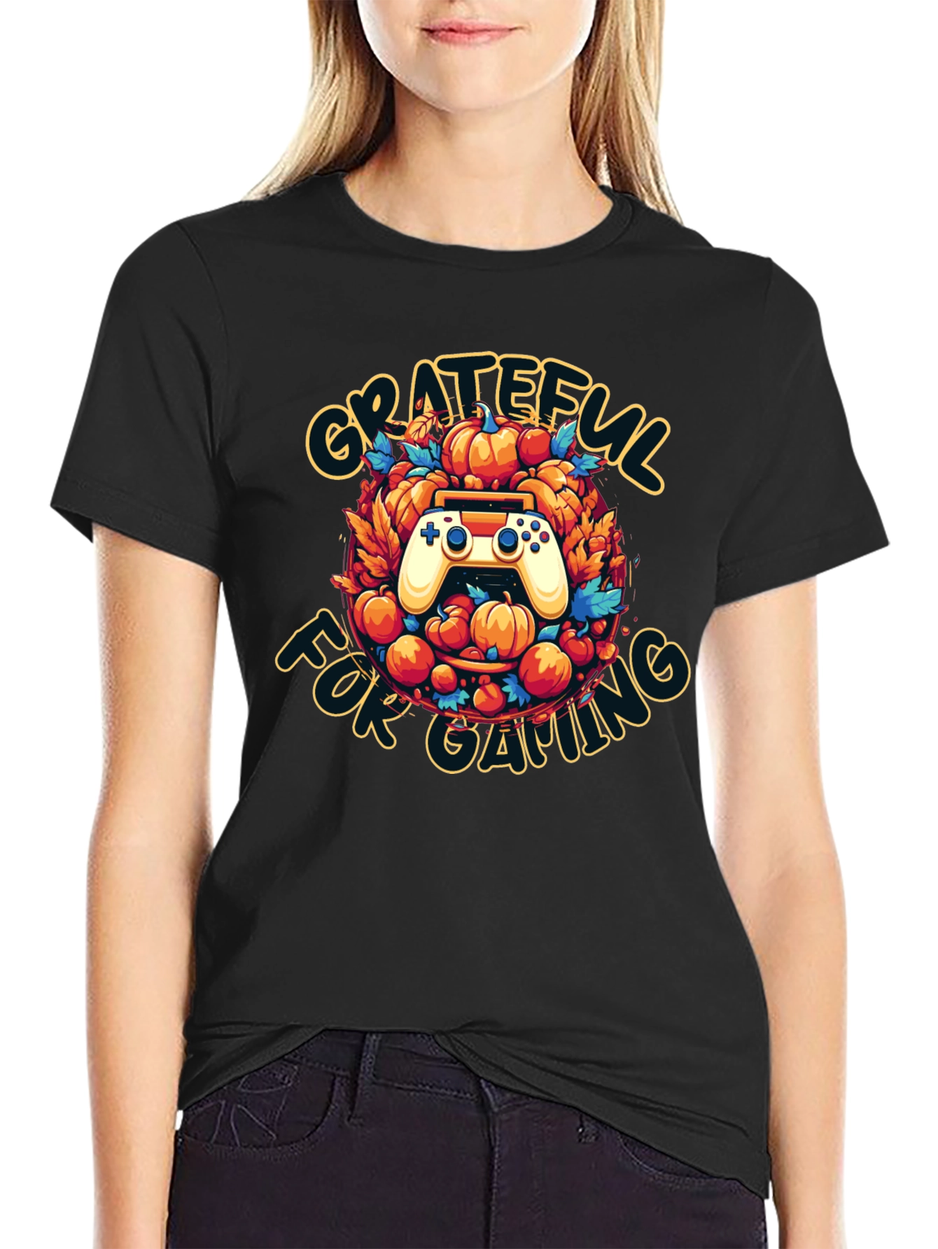 Grateful for Gaming T-Shirt - Gamer Thanksgiving Tee