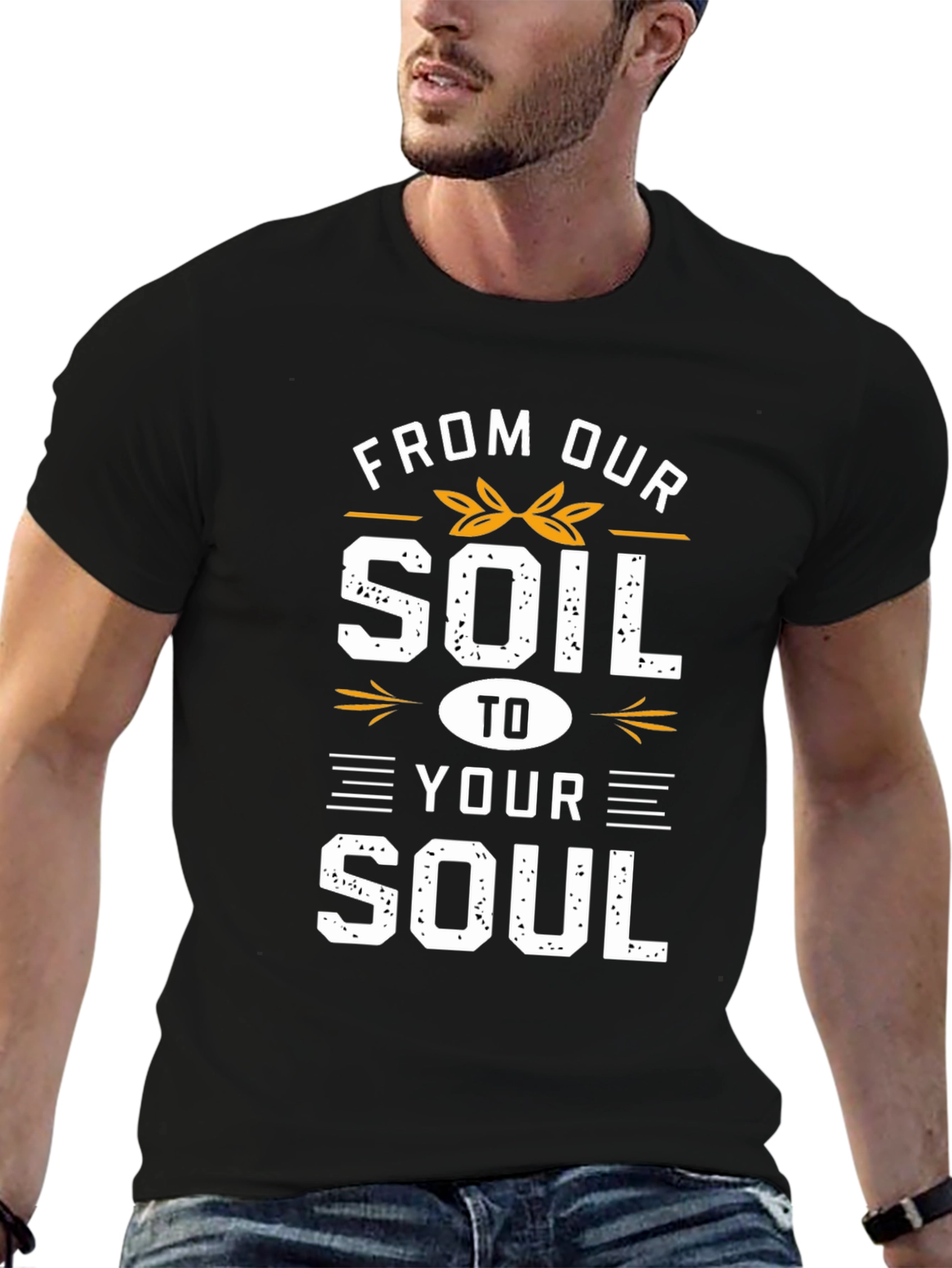 From Our Soil to Your Soul Black Graphic Tee