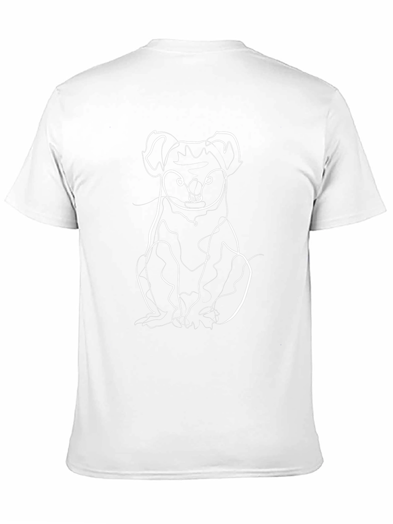 Koala Line Art Graphic Tee - Black T-Shirt