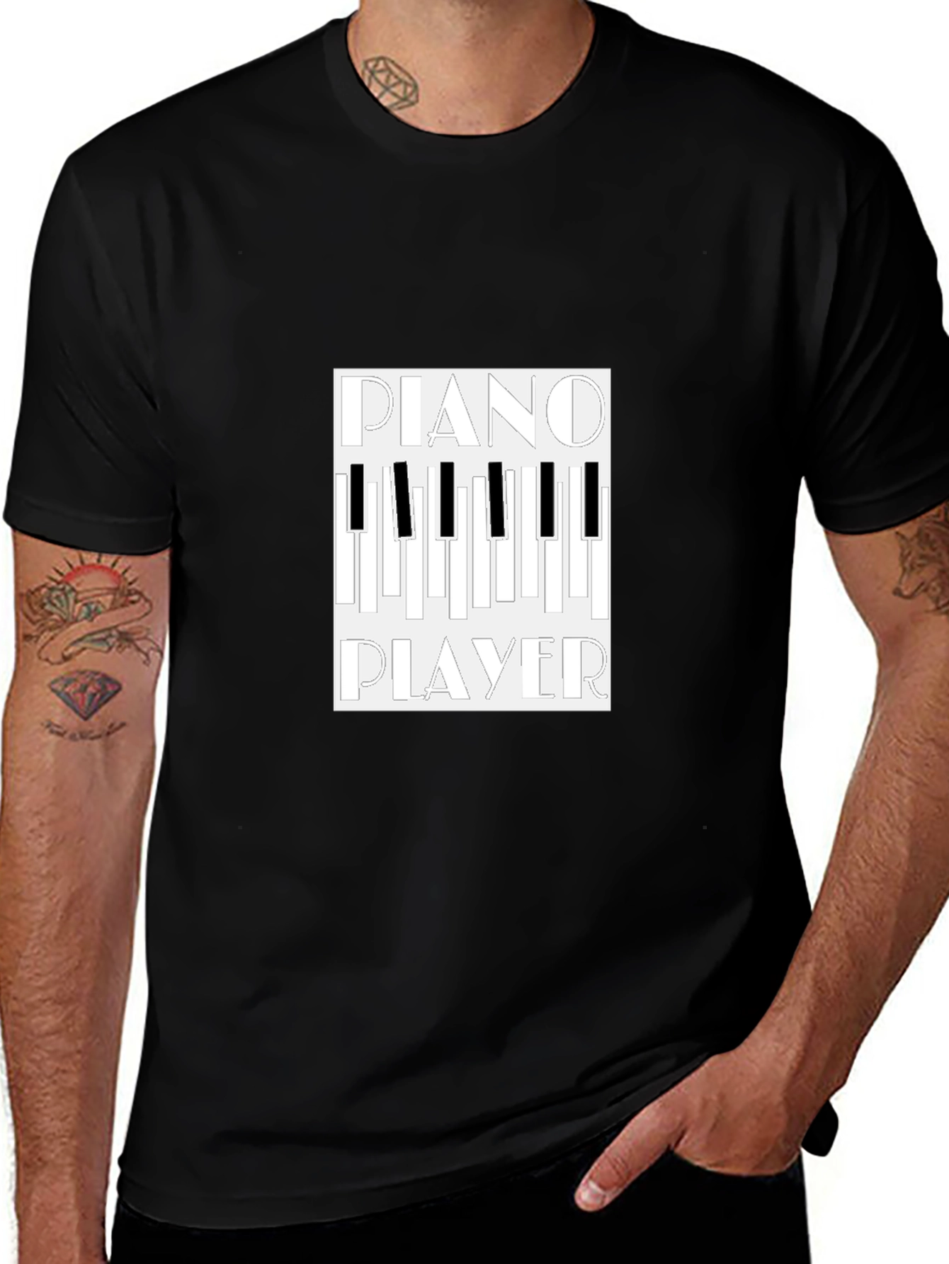 Piano Player Graphic Tee - Cool Music Lover Shirt