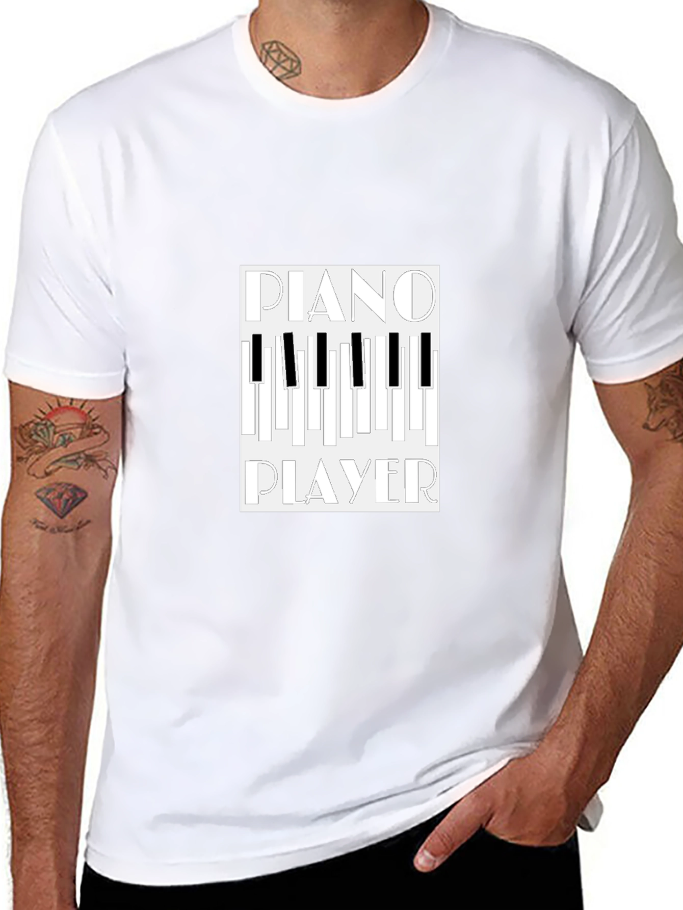 Piano Player Graphic Tee - Cool Music Lover Shirt
