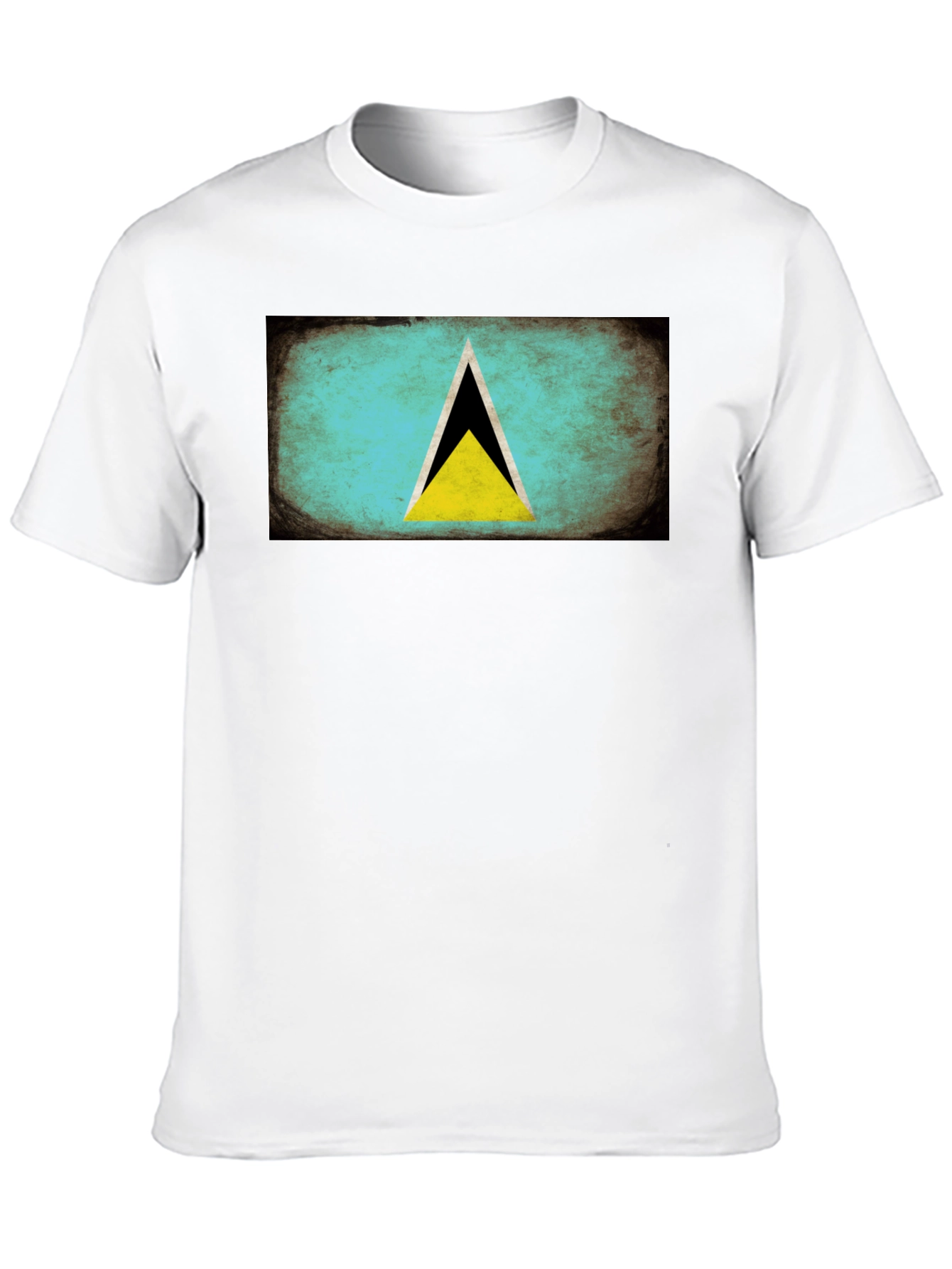 Saint Lucia Flag T-Shirt - Distressed Design