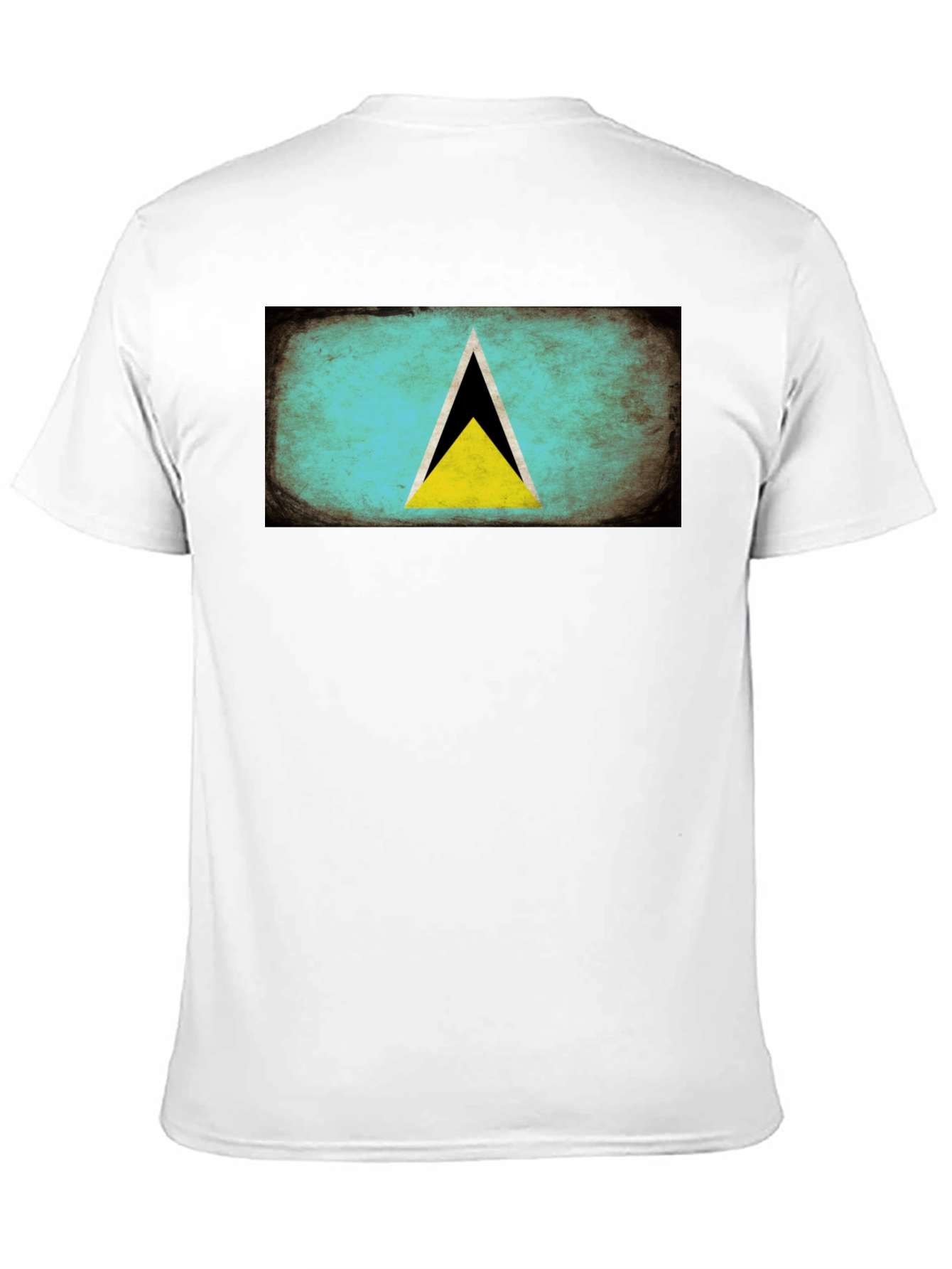 Saint Lucia Flag T-Shirt - Distressed Design