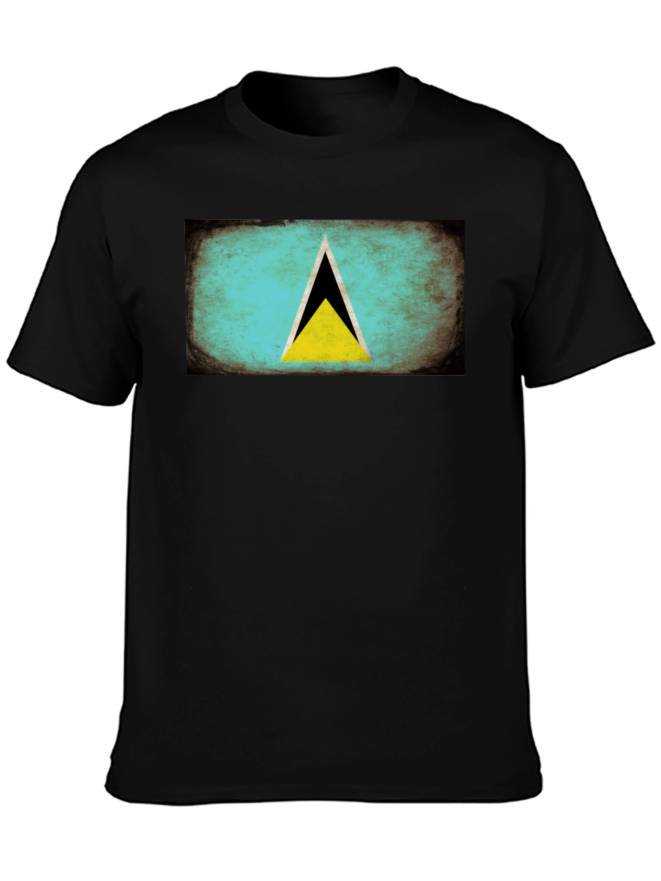 Saint Lucia Flag T-Shirt - Distressed Design