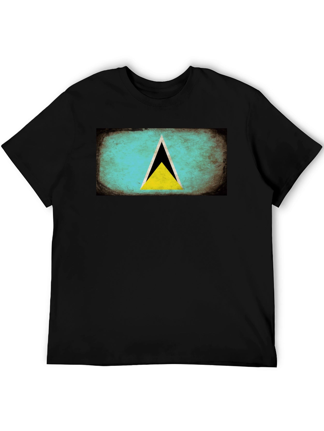 Saint Lucia Flag T-Shirt - Distressed Design