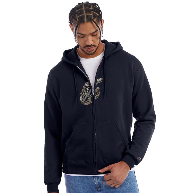 Golden Art Deco Bass Guitar