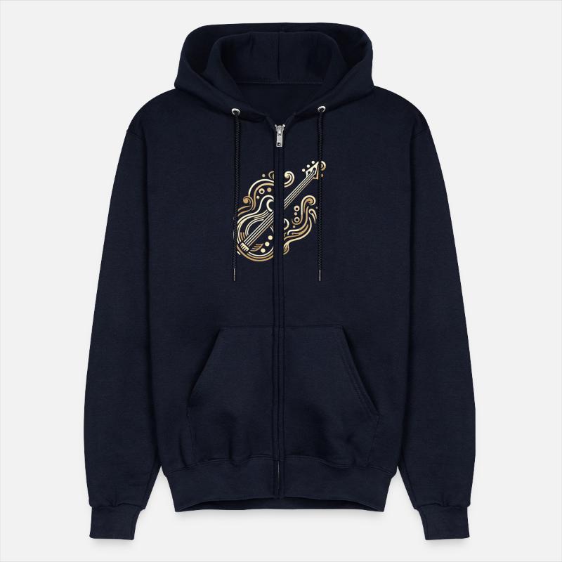 Golden Art Deco Bass Guitar