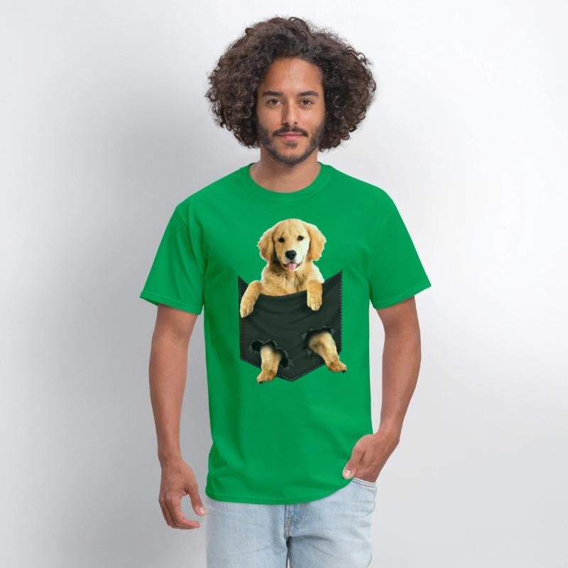 Golden Retriever Pocket Mid Classic dogs T Shirt