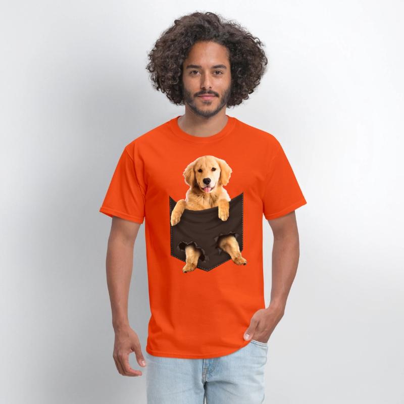Golden Retriever Pocket Mid Classic dogs T Shirt