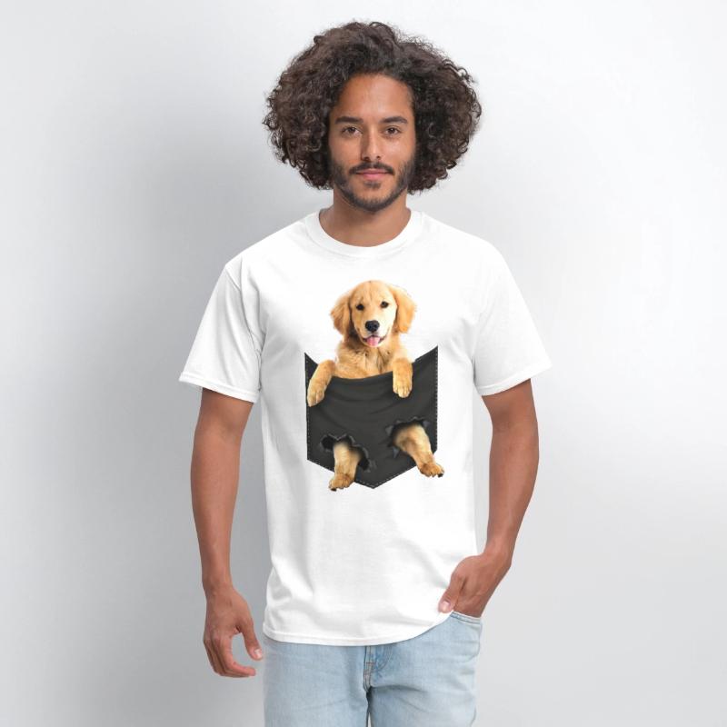 Golden Retriever Pocket Mid Classic dogs T Shirt