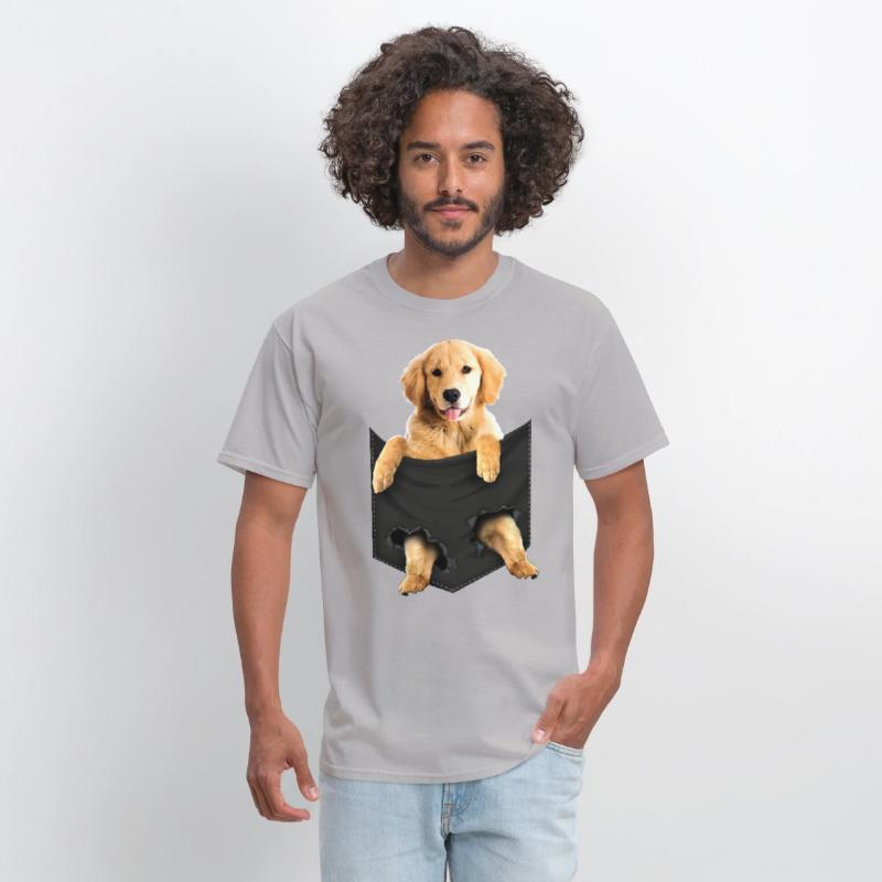Golden Retriever Pocket Mid Classic dogs T Shirt