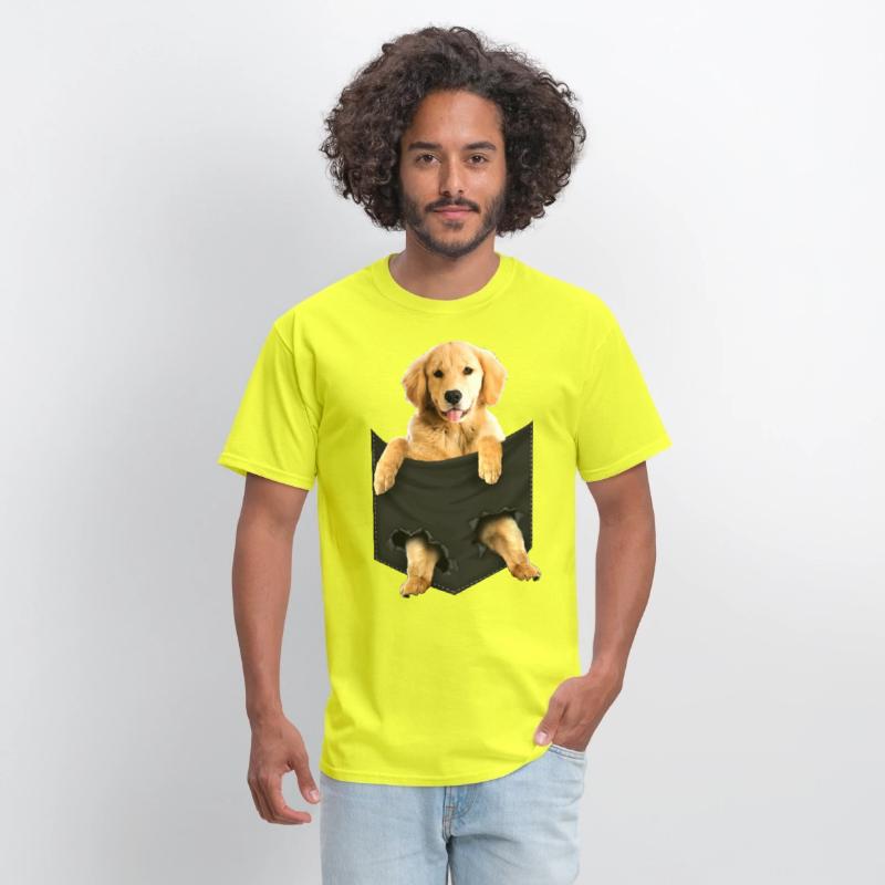 Golden Retriever Pocket Mid Classic dogs T Shirt
