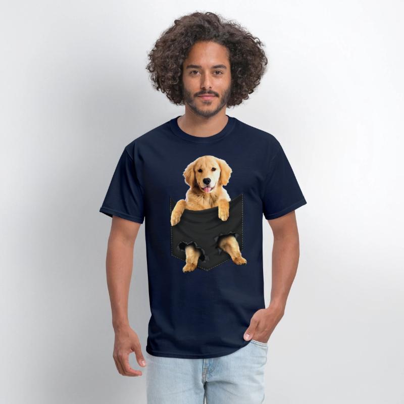 Golden Retriever Pocket Mid Classic dogs T Shirt