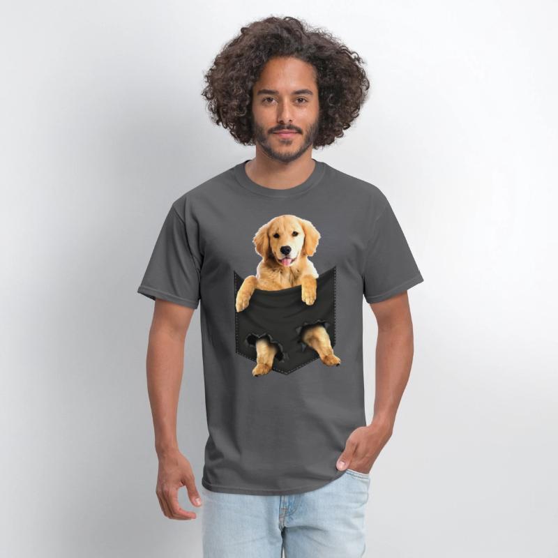 Golden Retriever Pocket Mid Classic dogs T Shirt