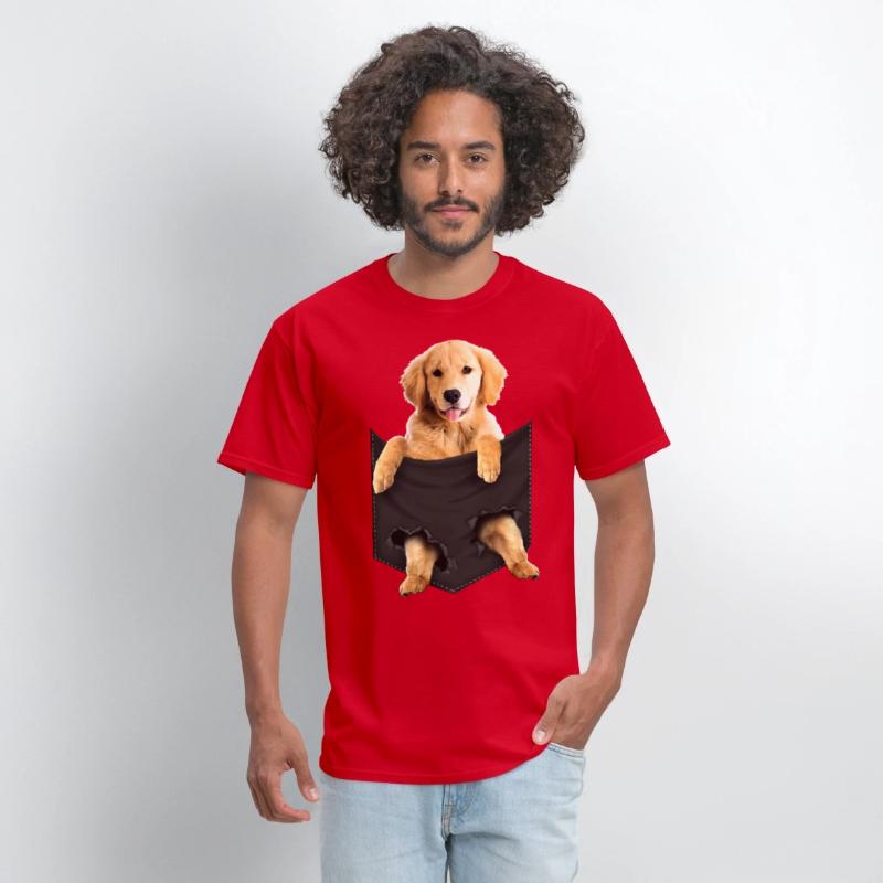 Golden Retriever Pocket Mid Classic dogs T Shirt
