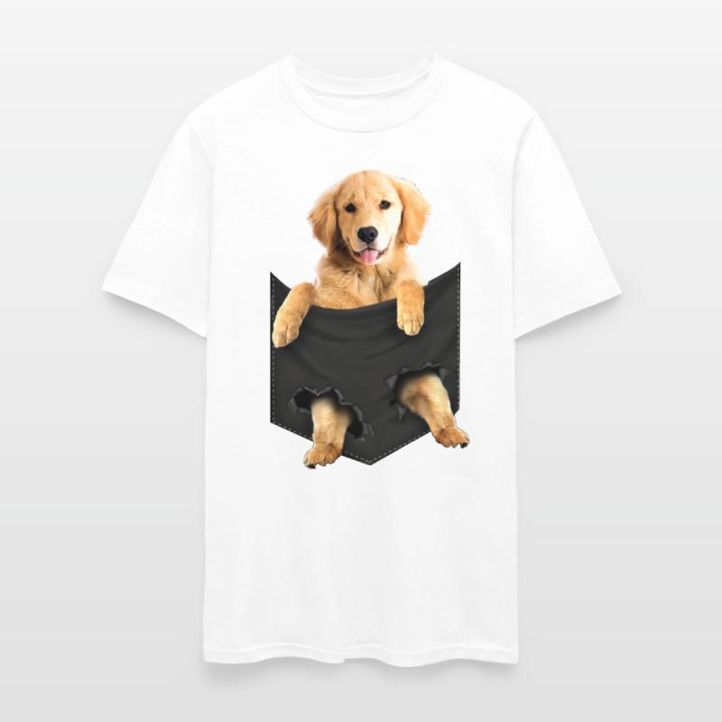 Golden Retriever Pocket Mid Classic dogs T Shirt
