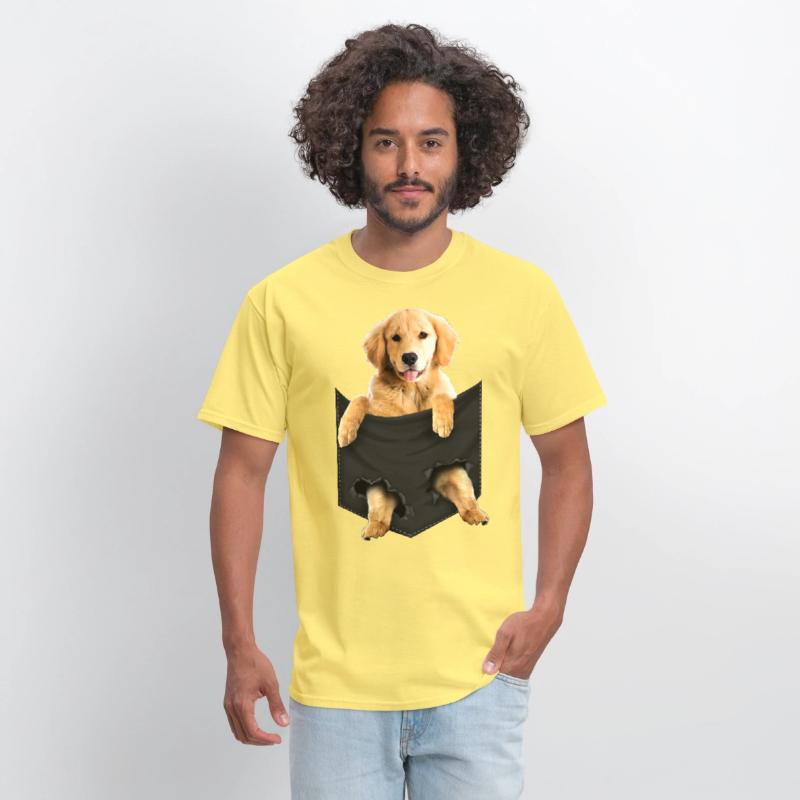 Golden Retriever Pocket Mid Classic dogs T Shirt