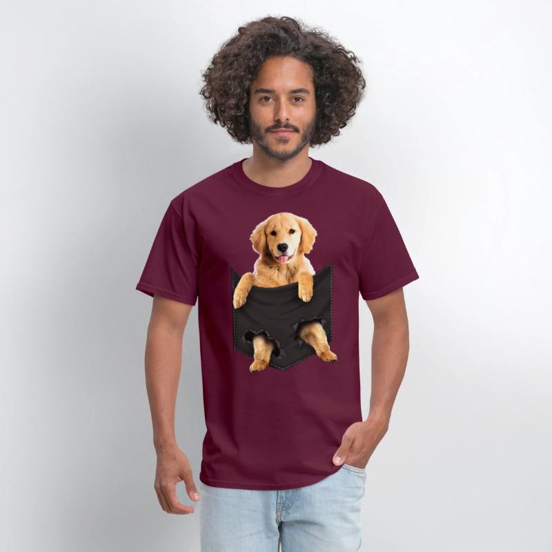Golden Retriever Pocket Mid Classic dogs T Shirt