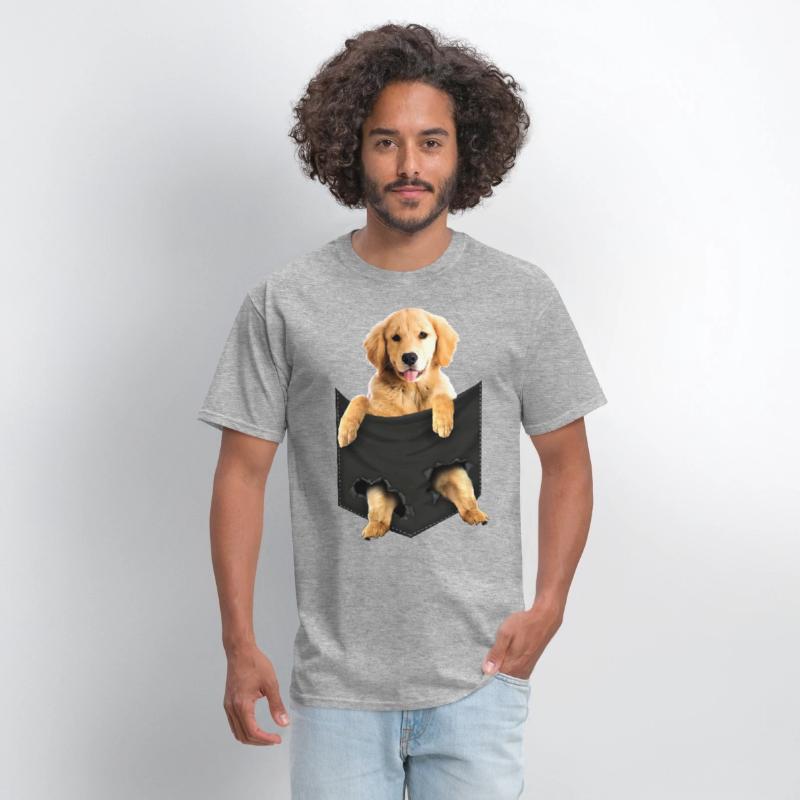 Golden Retriever Pocket Mid Classic dogs T Shirt