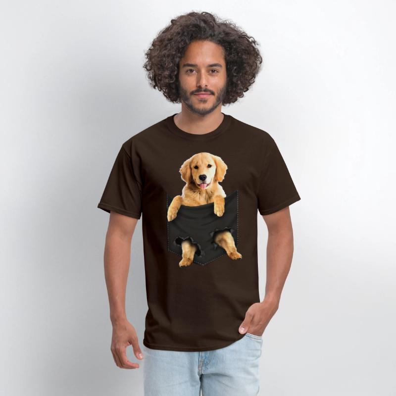 Golden Retriever Pocket Mid Classic dogs T Shirt