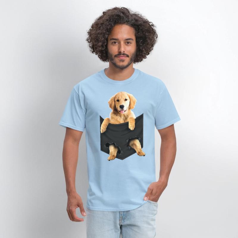 Golden Retriever Pocket Mid Classic dogs T Shirt